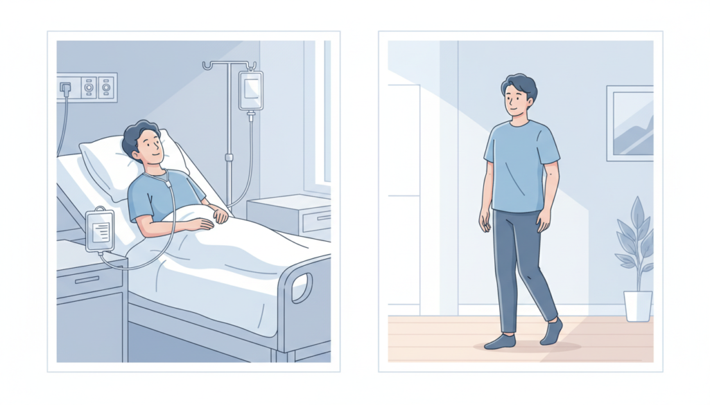 Patient recovery timeline after cystolitholapaxy bladder stone removal surgery